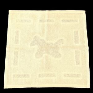 Hermès Hand Towel Equestrian Horse Luxury Cotton‎ Towel Beige France w/ Box